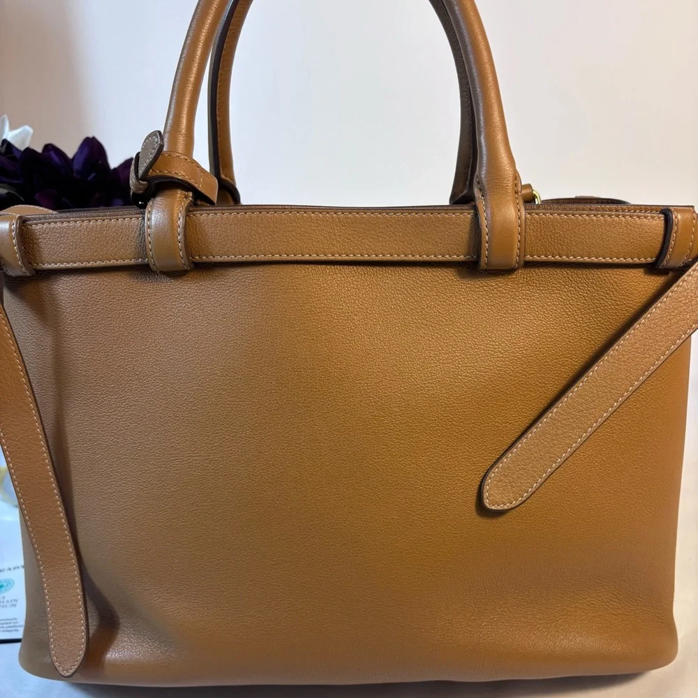 Prada Buckle medium leather handbag with double belt - Picture 4 of 16